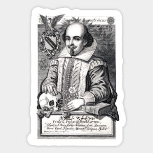 Shakespeare renaissance poet bookish English teacher Sticker